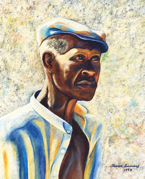 Portrait of an older man in a cap.